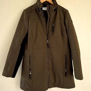 Calvin Klein Faux Fur Hooded Jacket - Size M